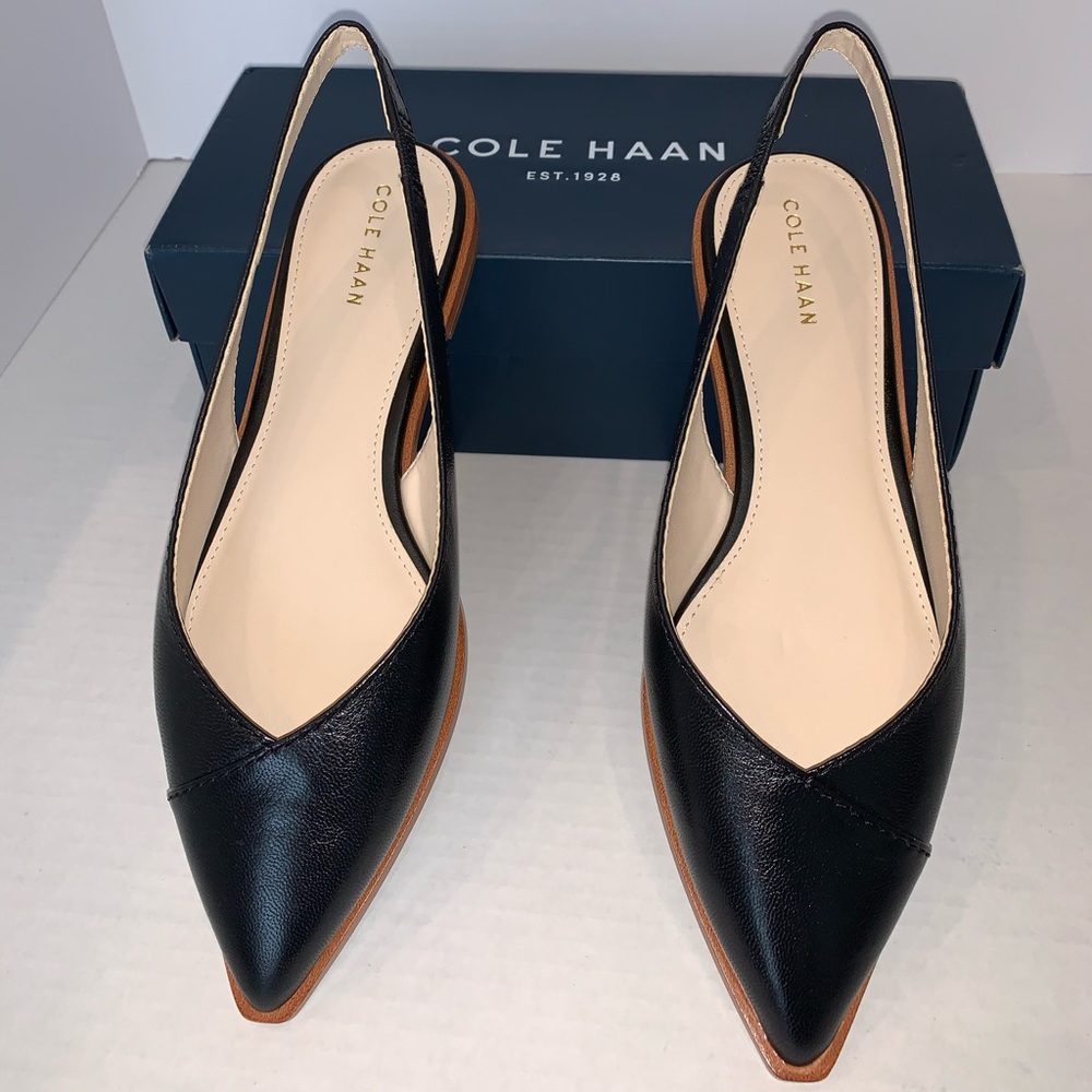 Cole Haan Anora Black Leather Flat shoes